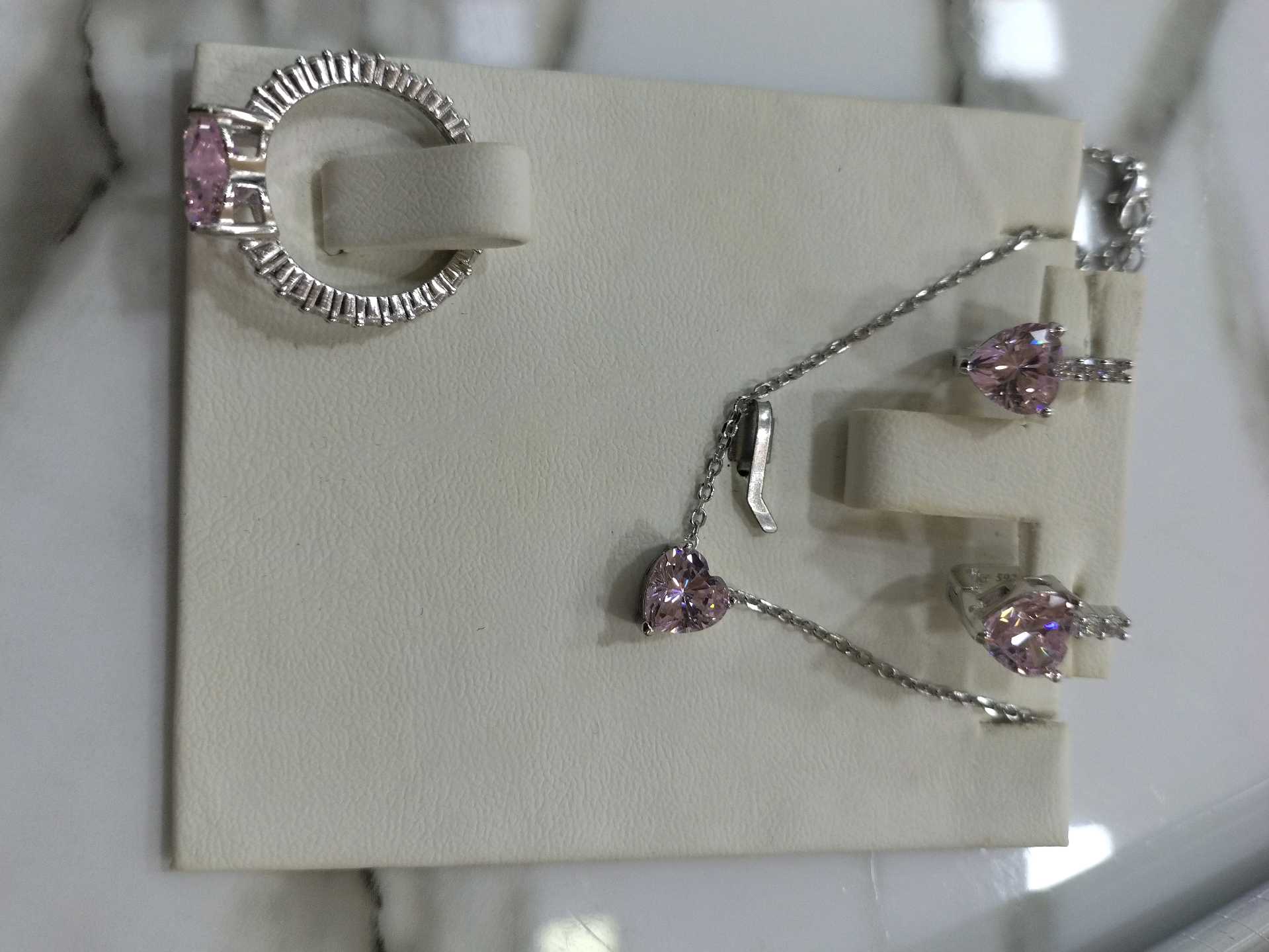 Комплект сердечко розовый р17.5