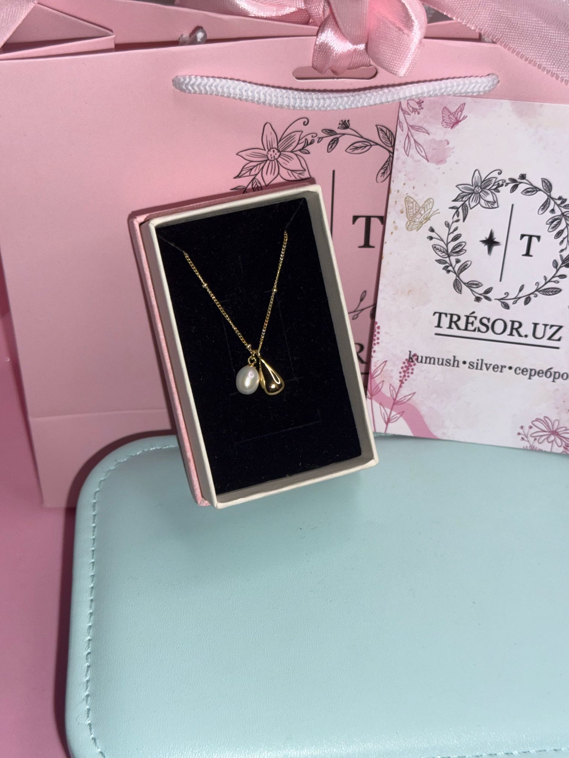 ц258 подвеска с золотым нат жемчуг