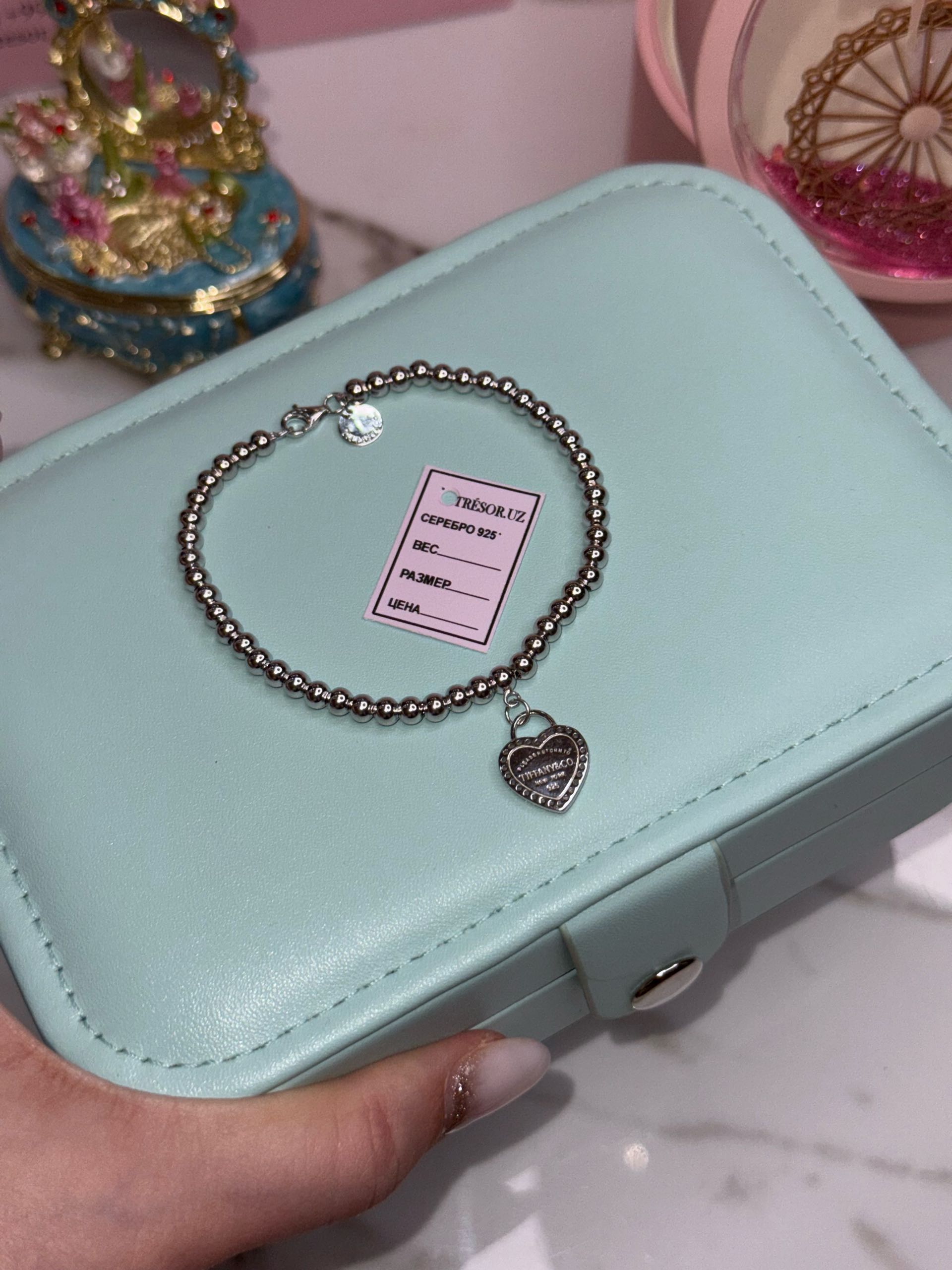 браслет Тиффани серебристый