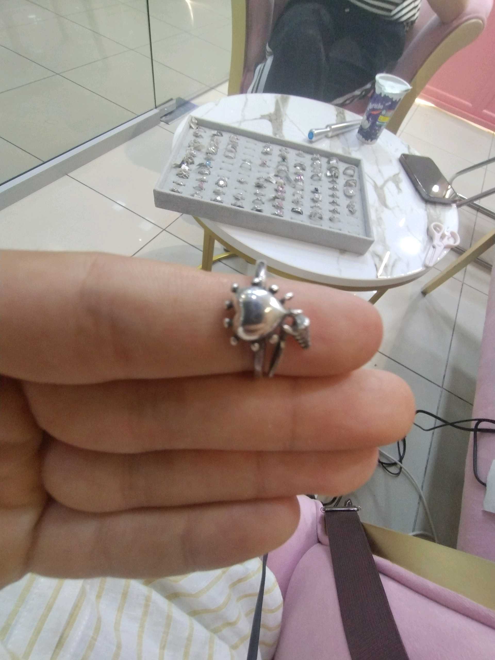 Кольцо сердечко р17