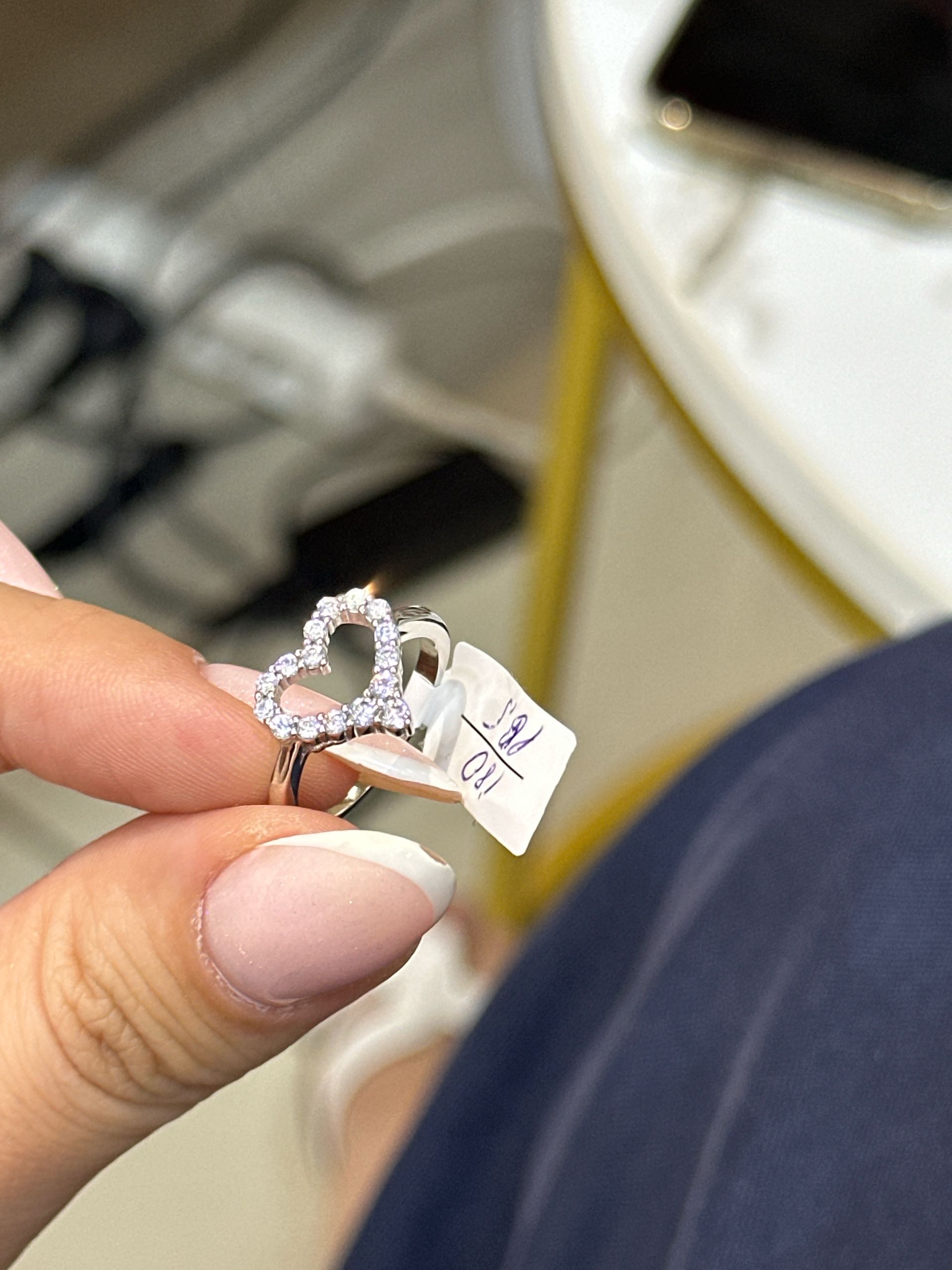 кольцо сердечко 16.5