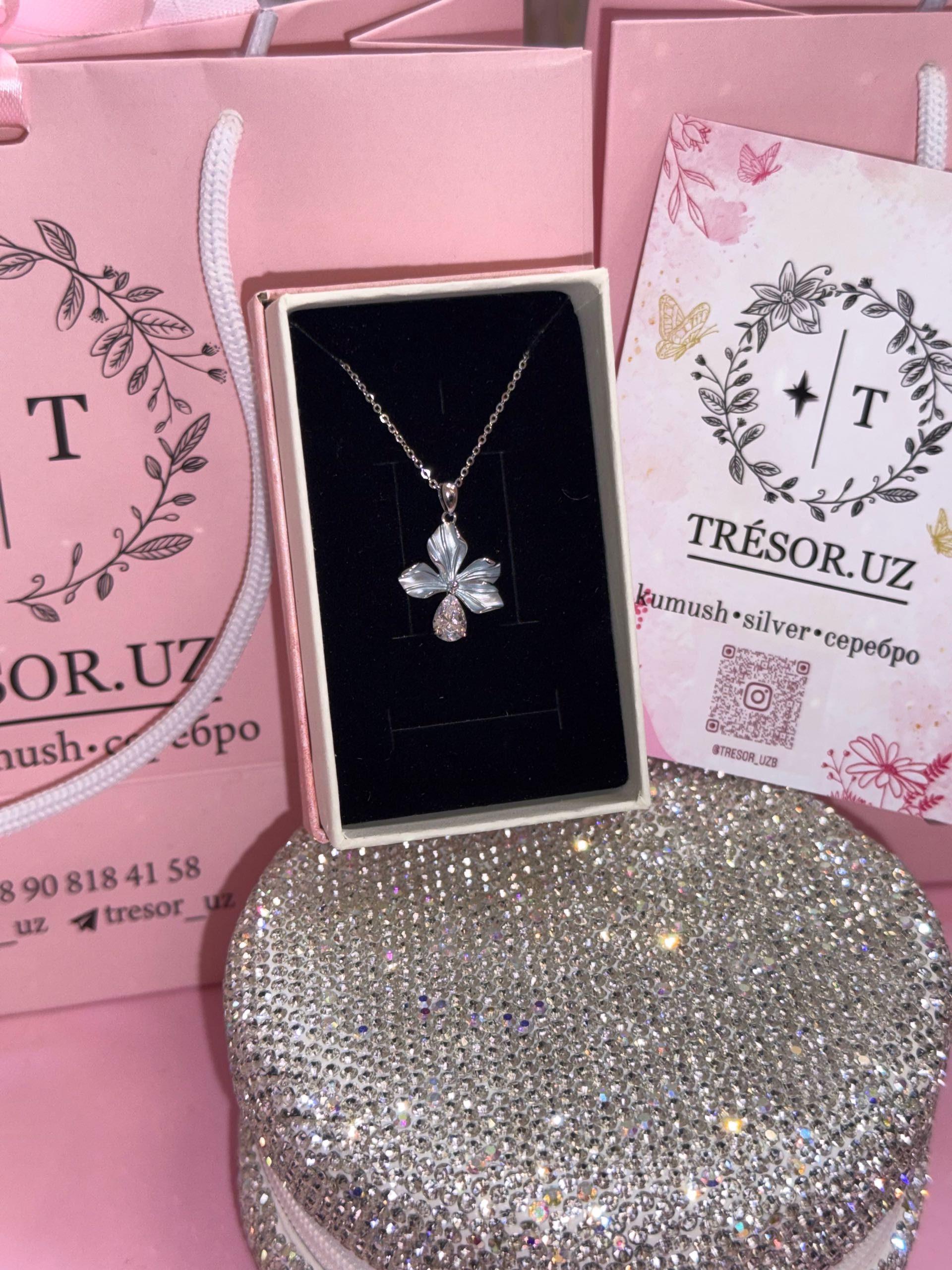 ц295 подвеска лилия голубая