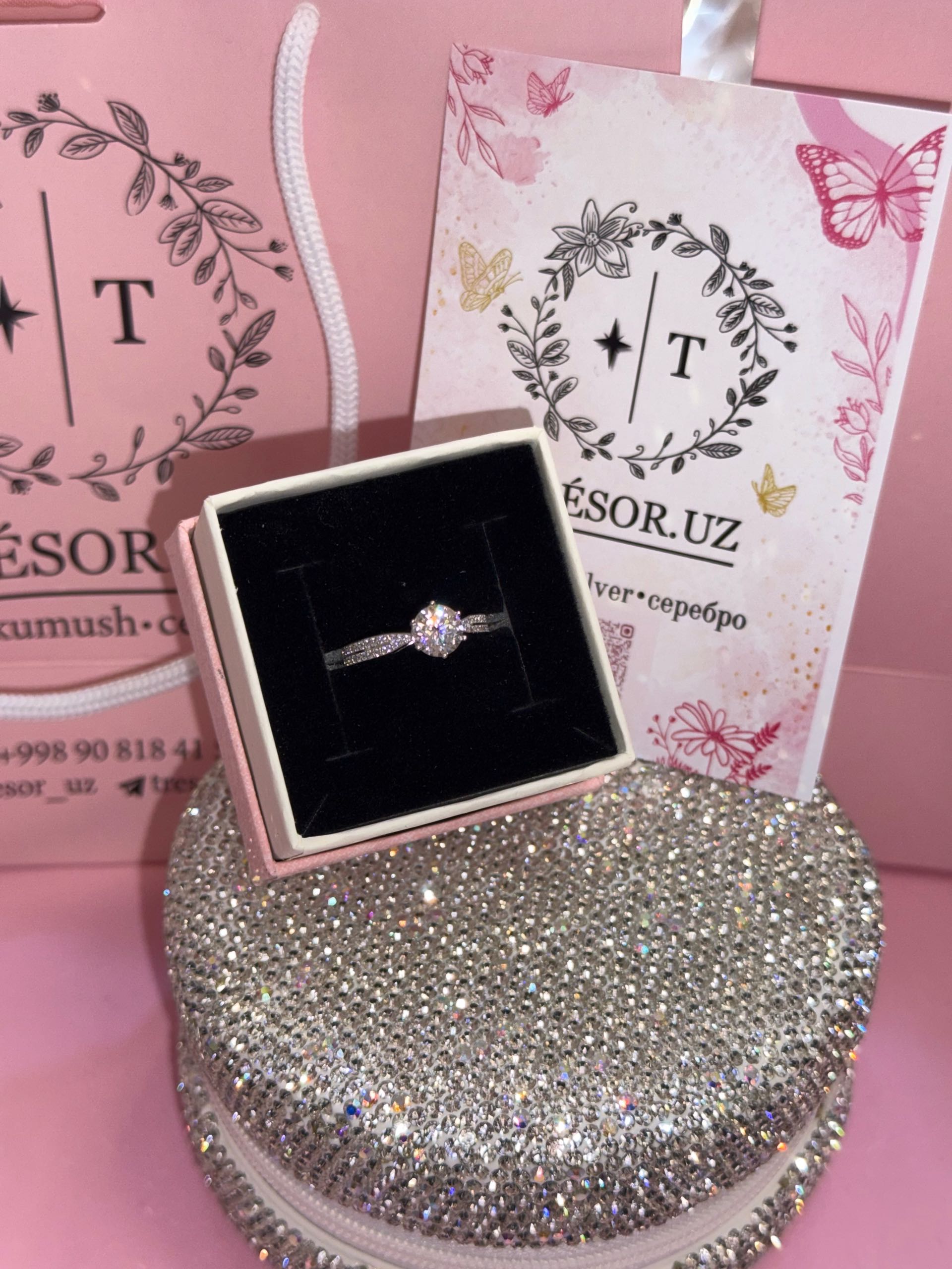 кольцо к513 муассанит 1кт