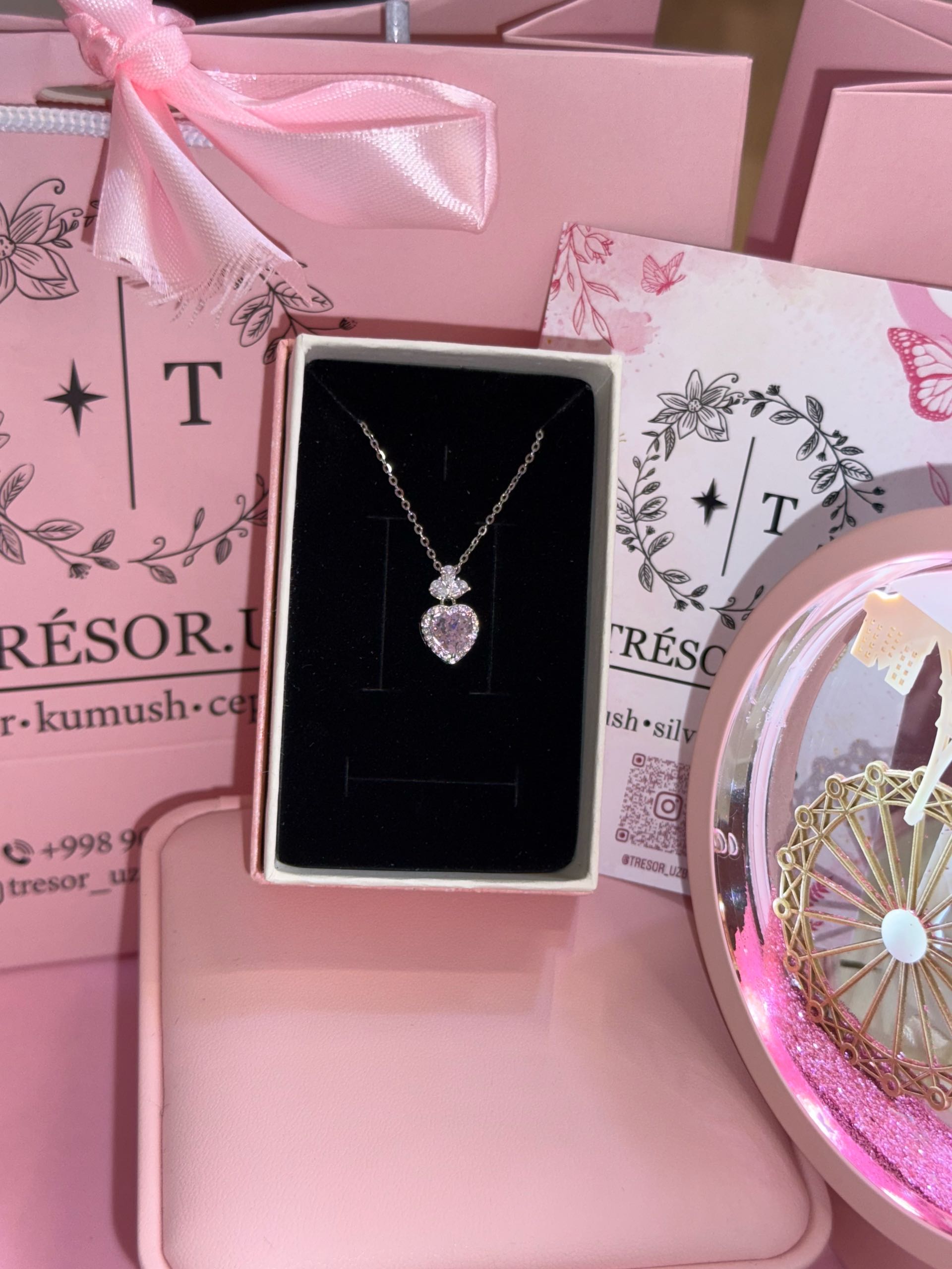 ц314 подвеска сердечка розовая