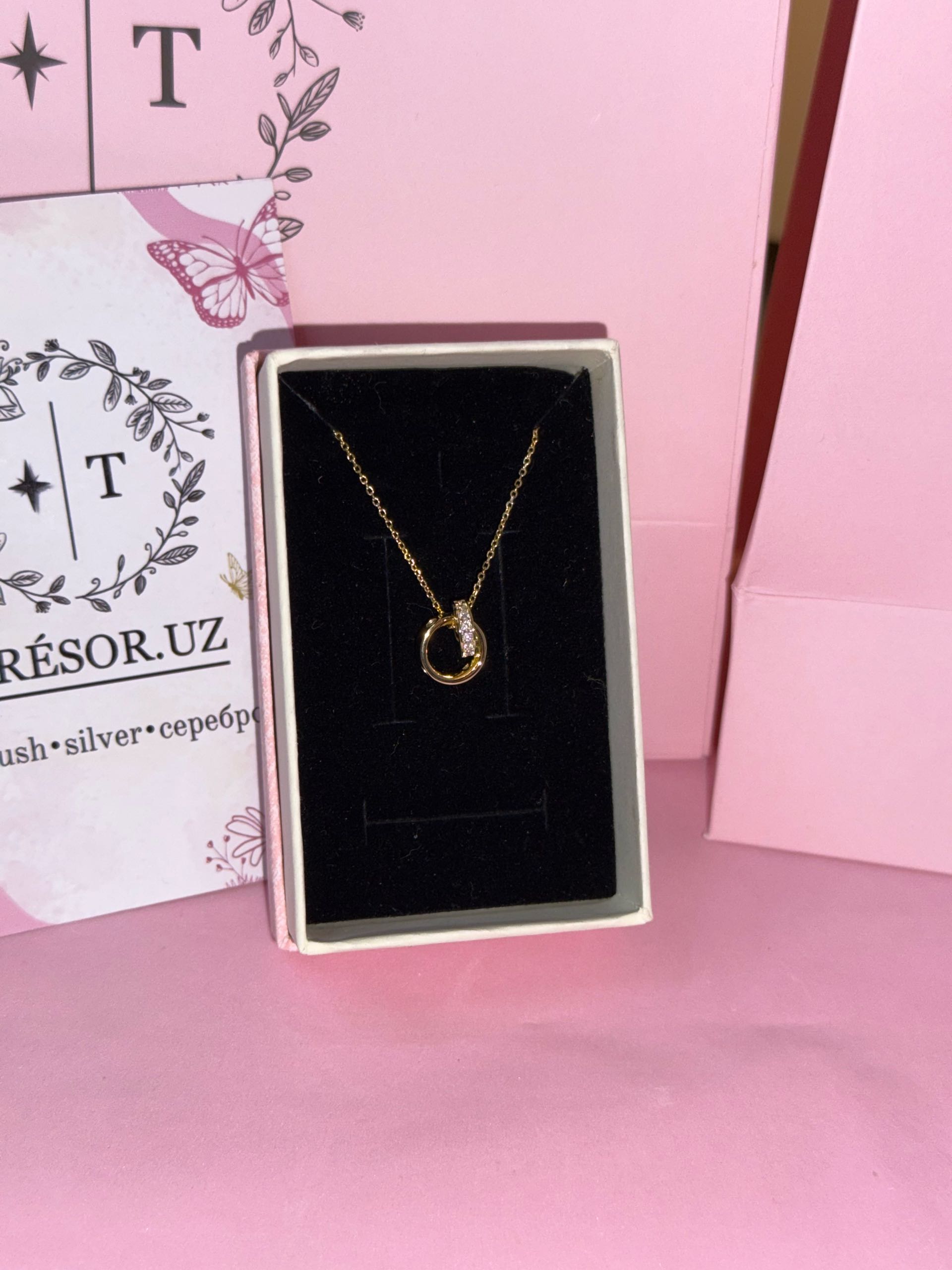 подвеска с золотым напылением