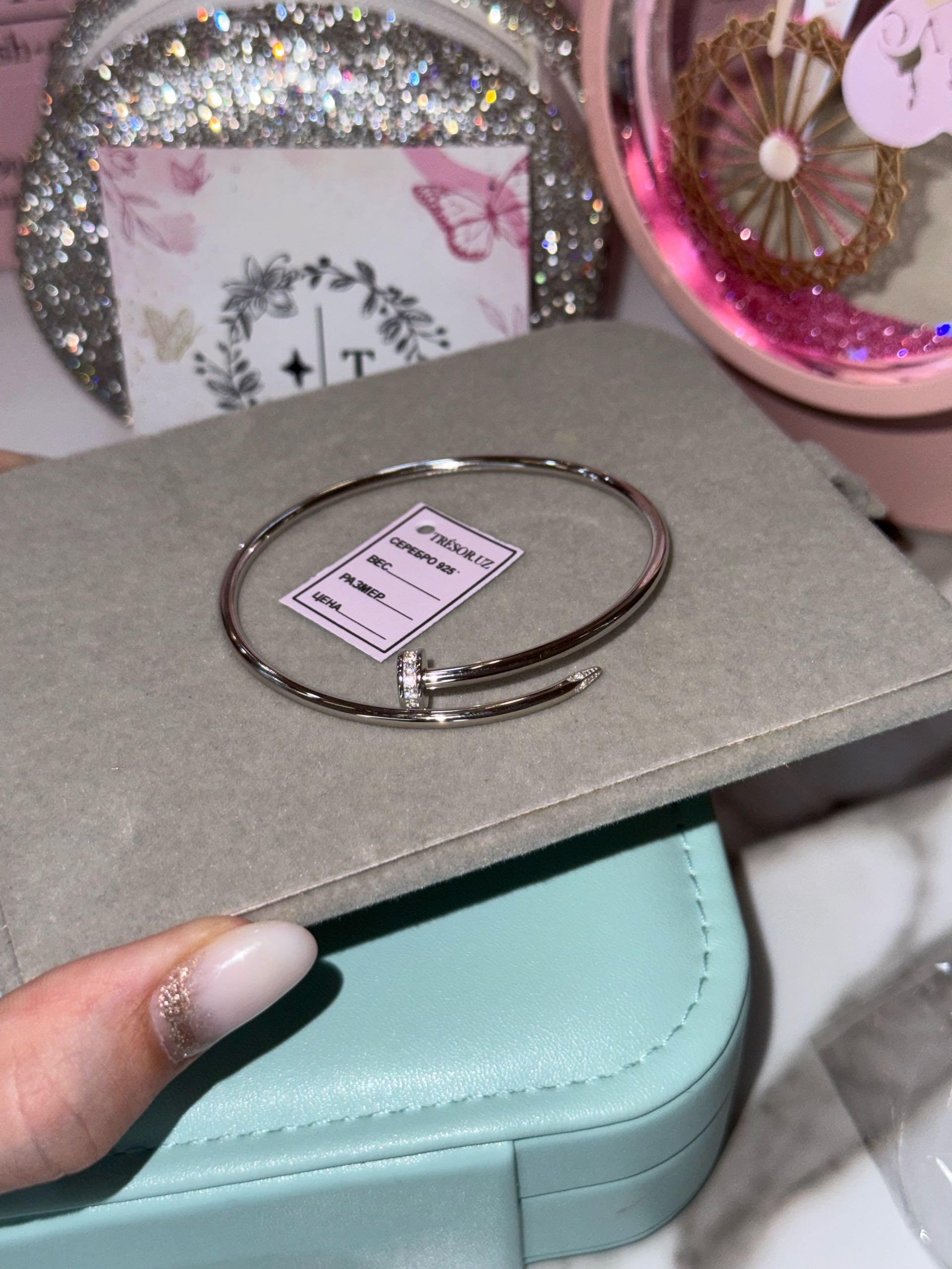 браслет картье жесткий гвоздь без камней