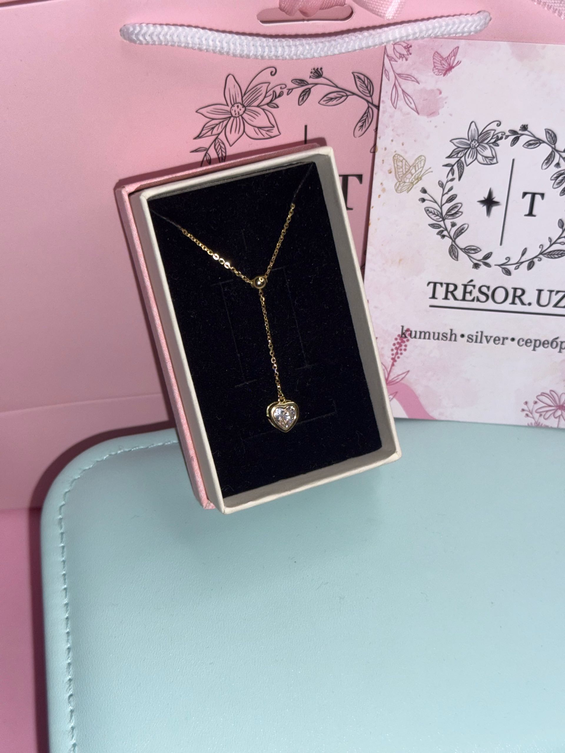 ц262 подвеска с золотым сердечка