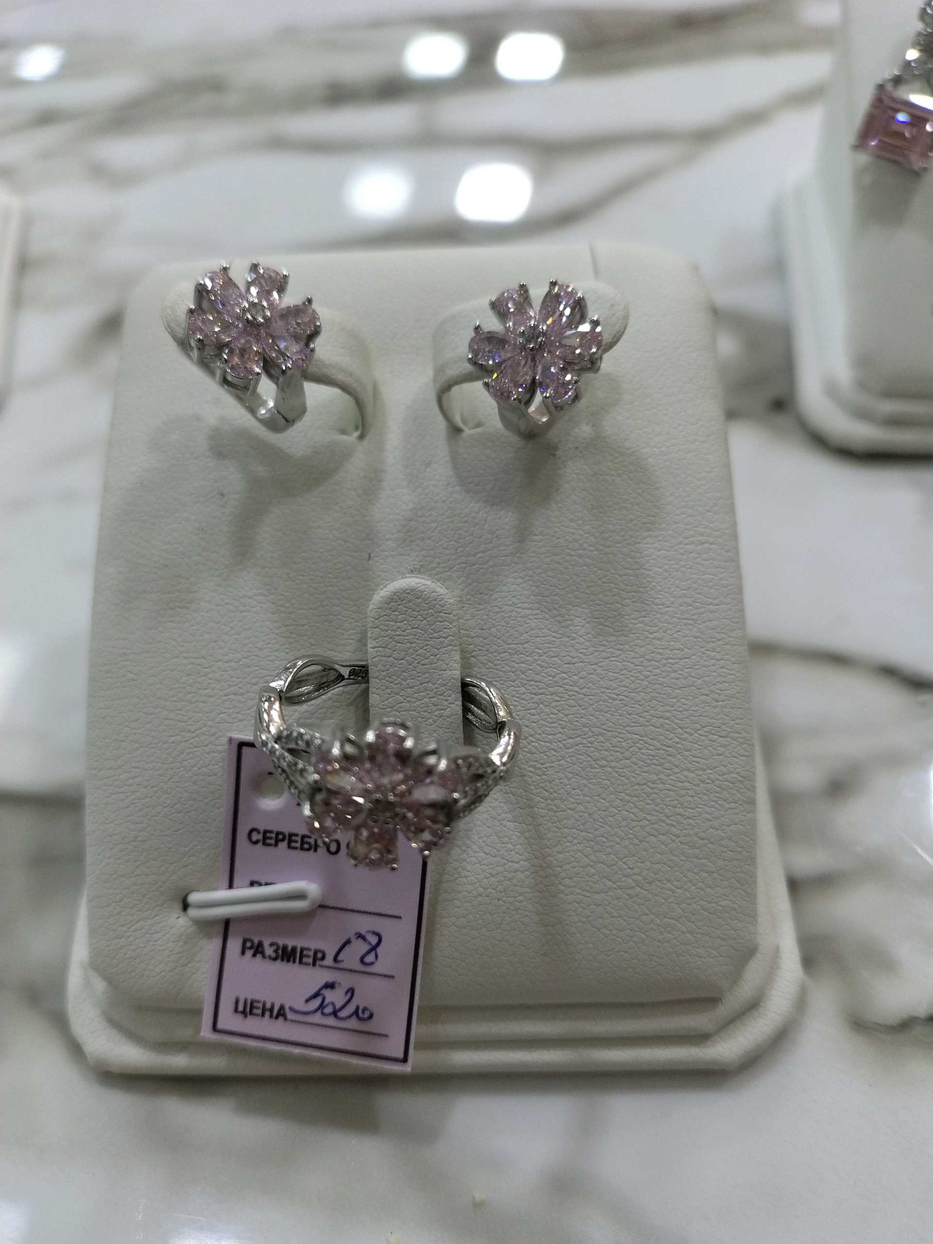 Комплект цветок розовый р18