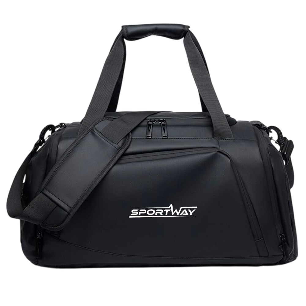 Сумка кожаная с карманом Sportway 