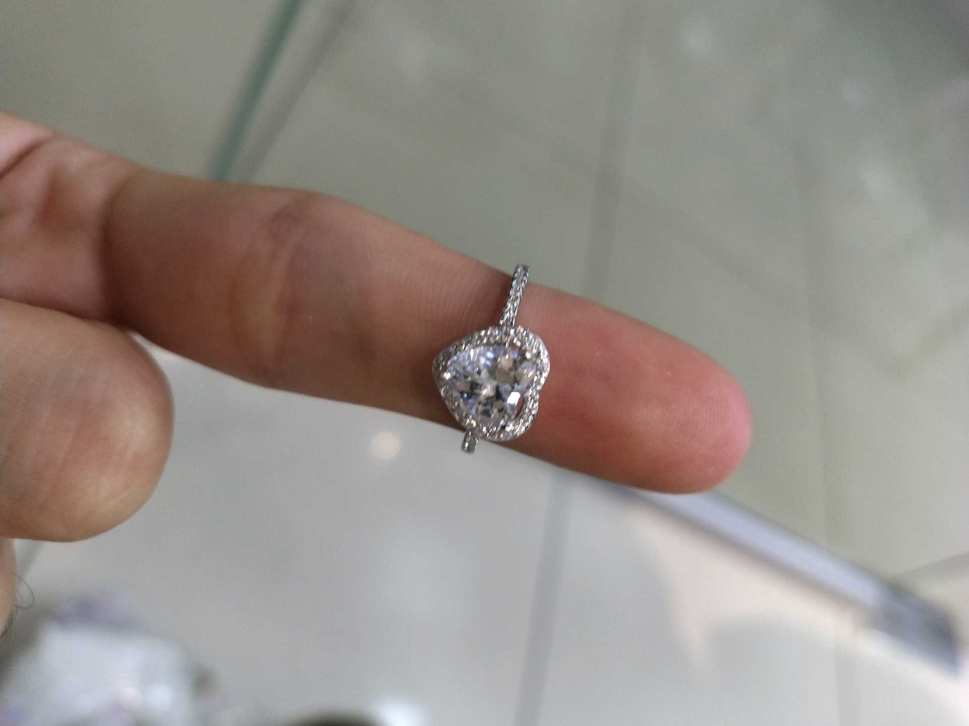 Кольцо сердечко р16.5