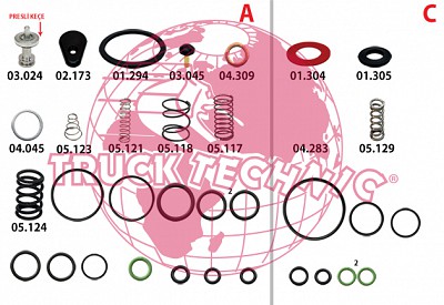 Ремкомплект воздушных крана BEYFREN 50.2001.C