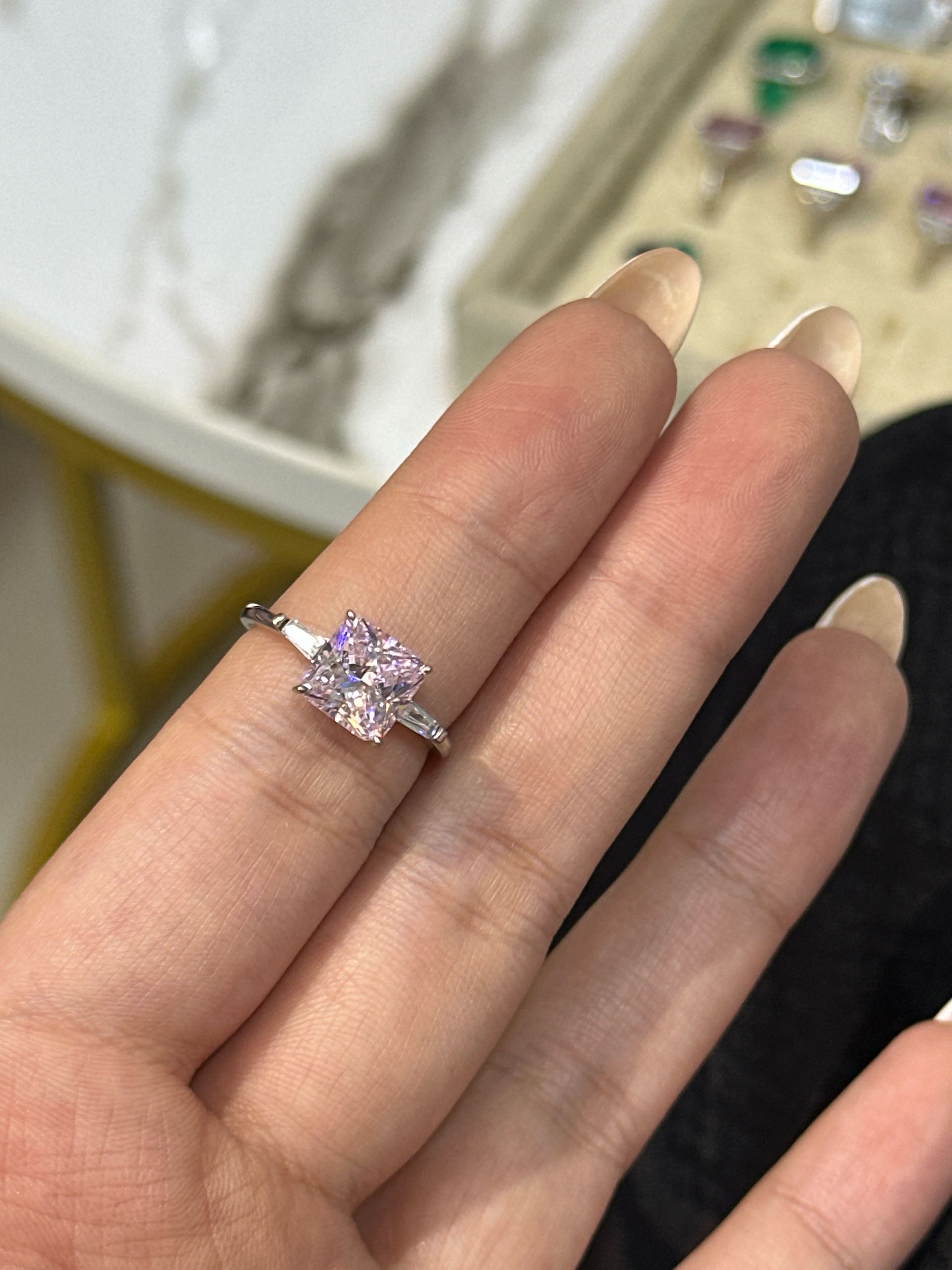 кольцо розовый р17.5