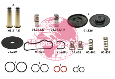 Ремкомплект воздушных крана BEYFREN 50.8005