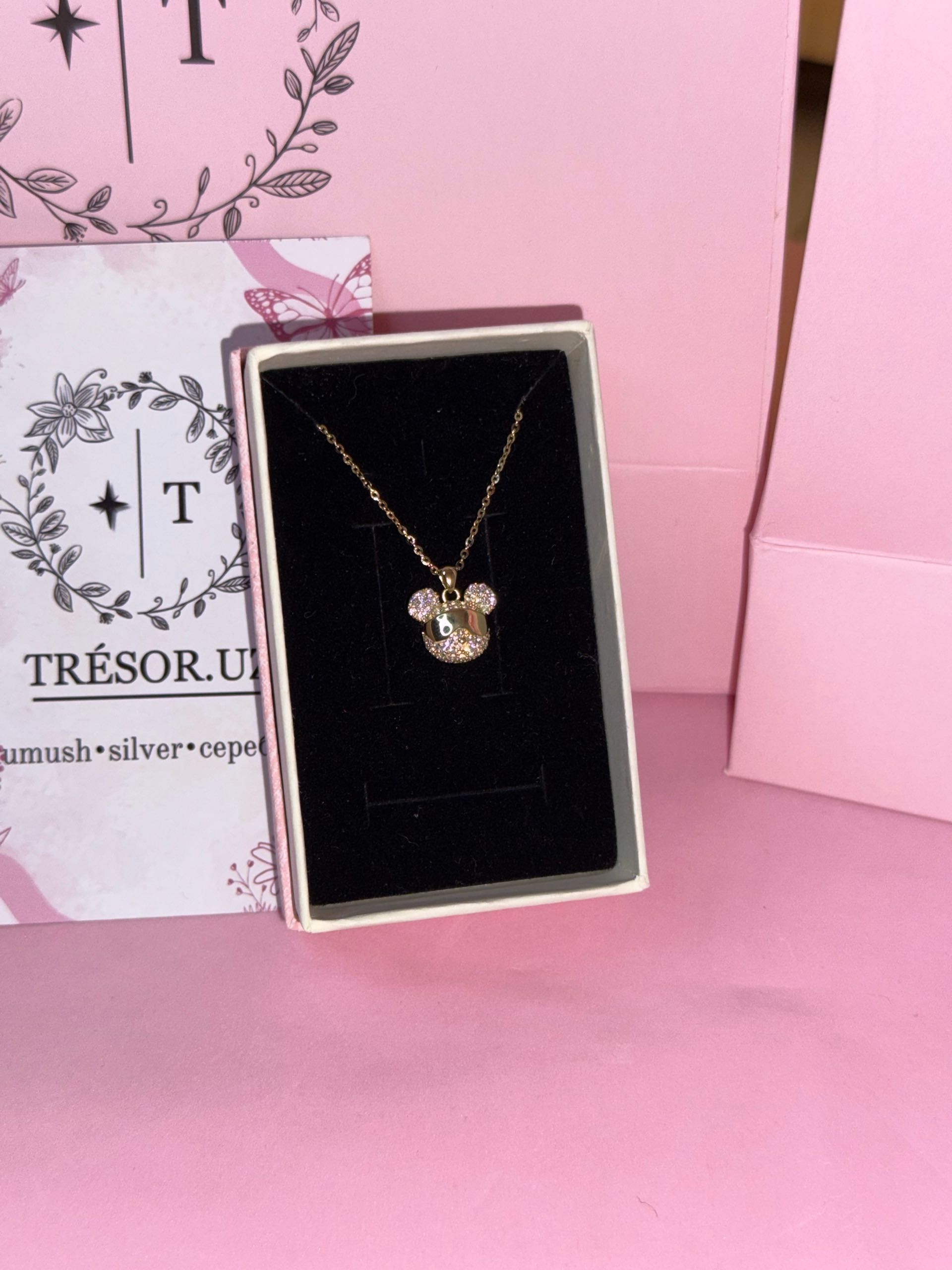 подвеска с золотым напылением