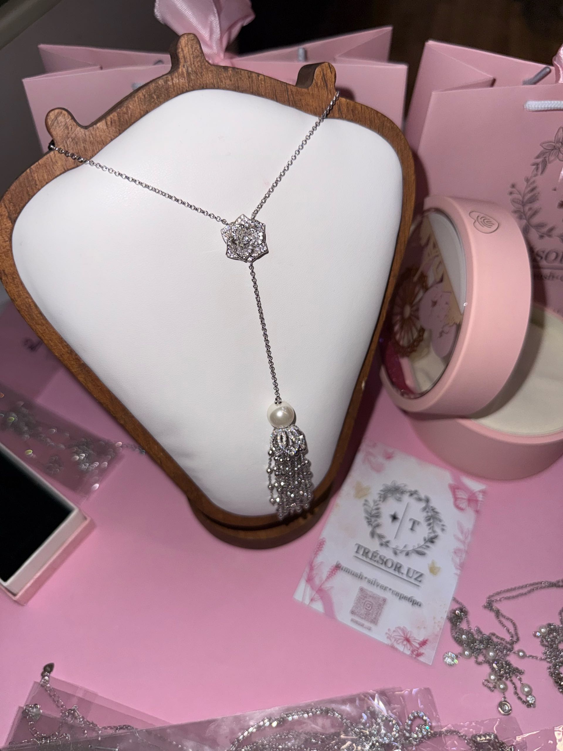 ц317  подвеска сотуар жемчуг