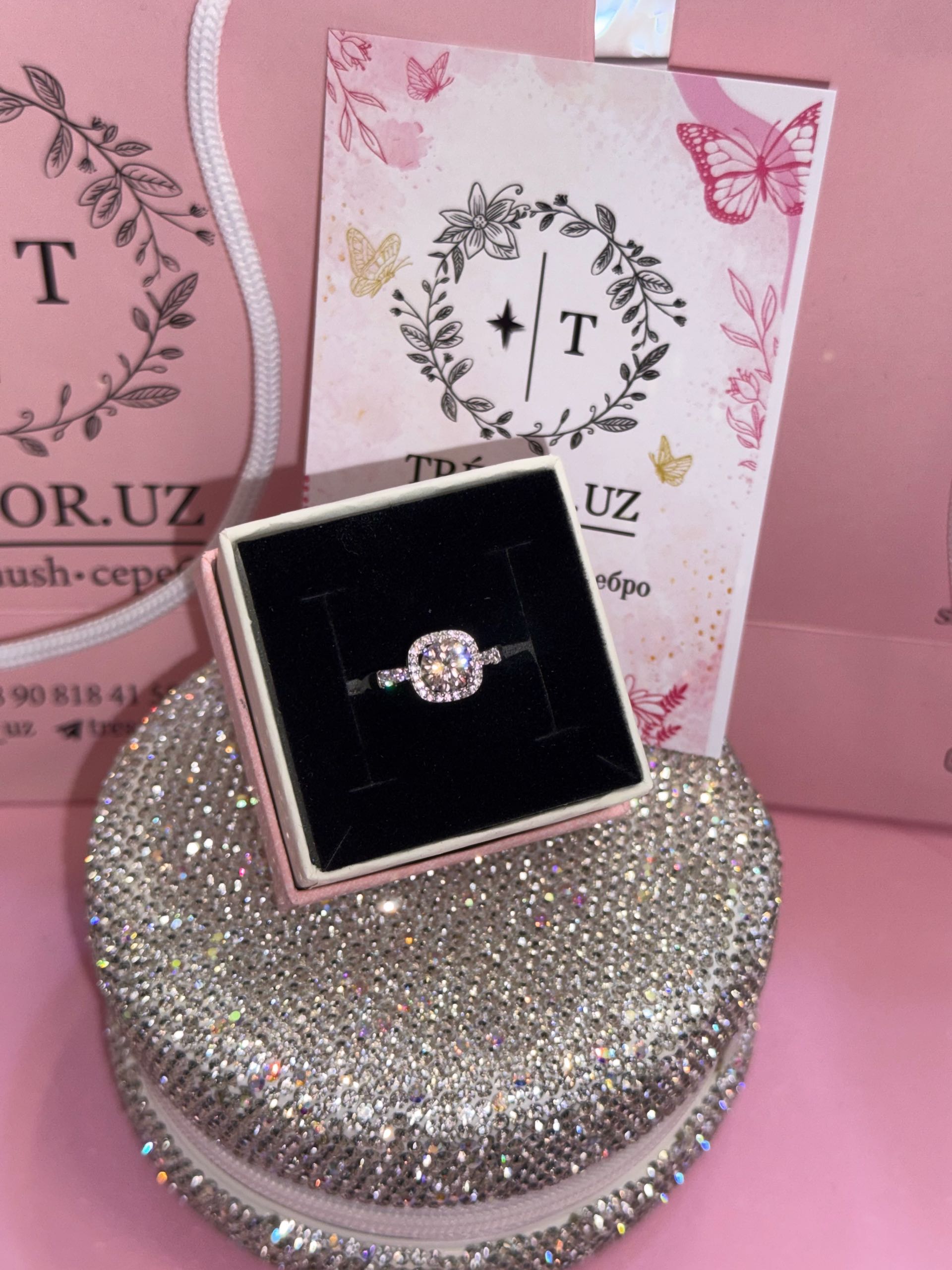 кольцо к512 муассанит 1кт