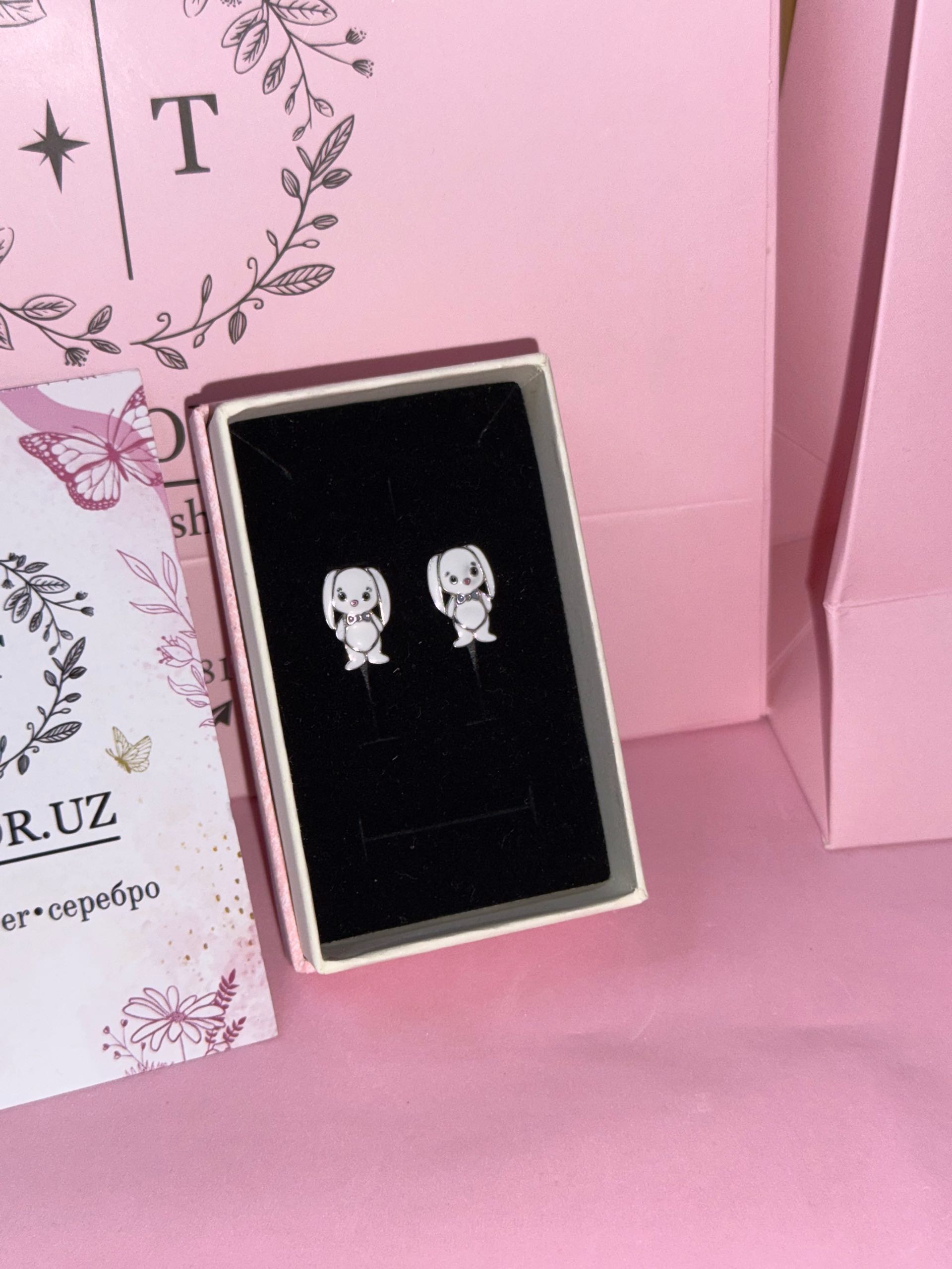 серьги с210 зайчики
