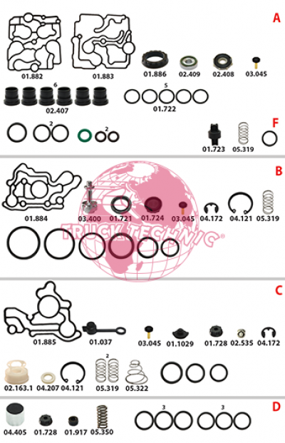Ремкомплект воздушных крана BEYFREN 22.2003