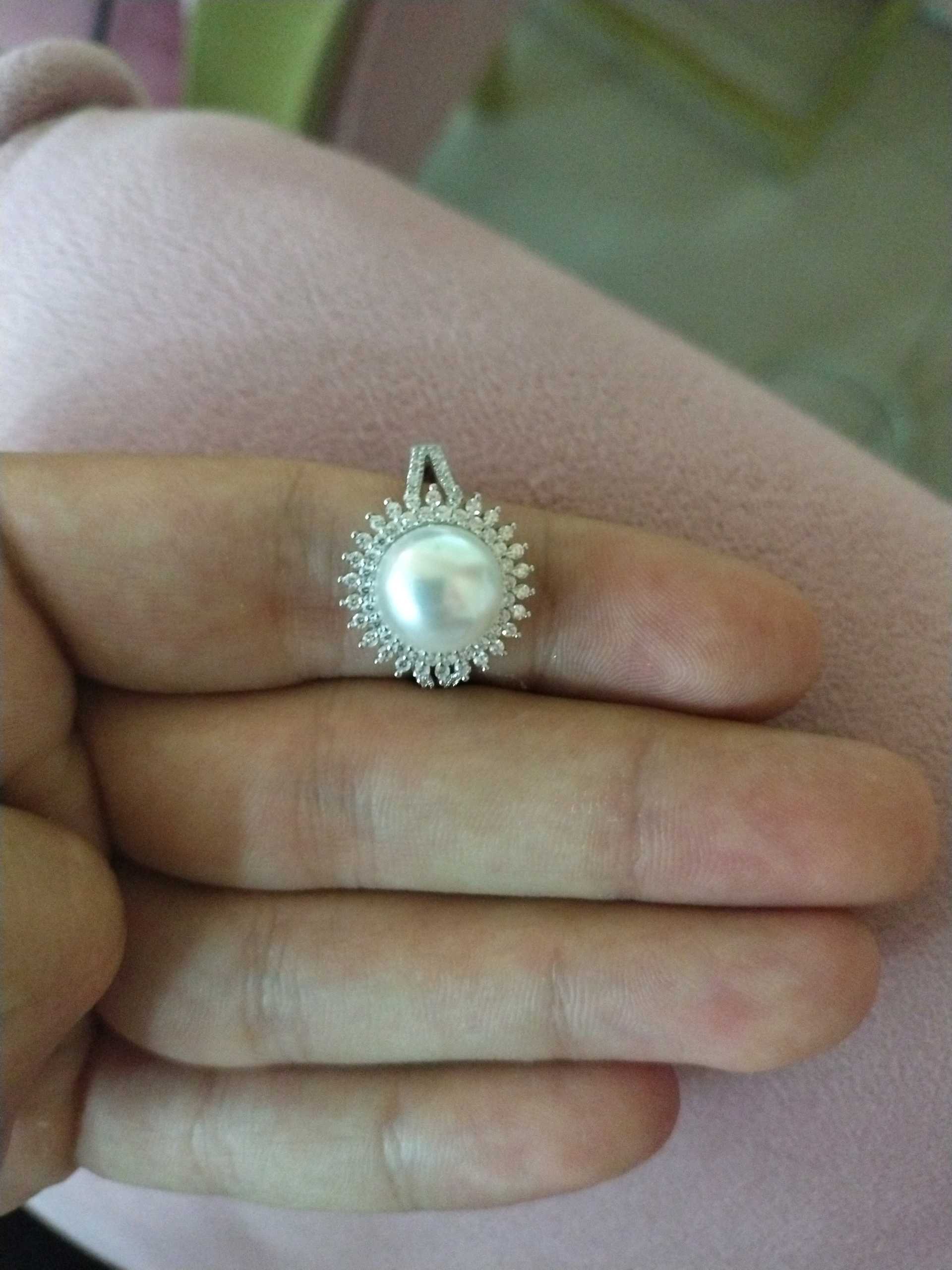 Кольцо с жемчугом р19