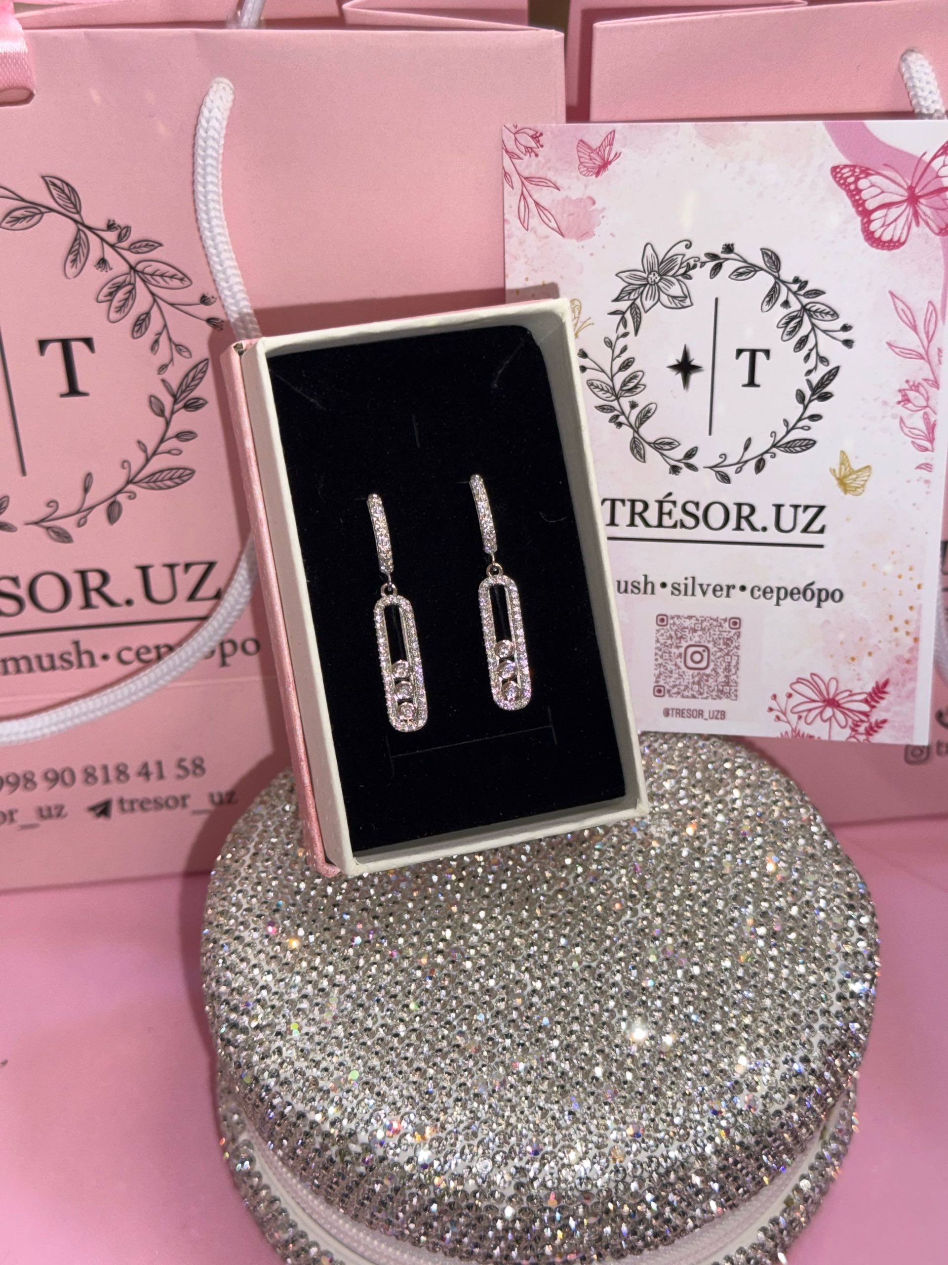 серьги с278 мессика висячие подвижные