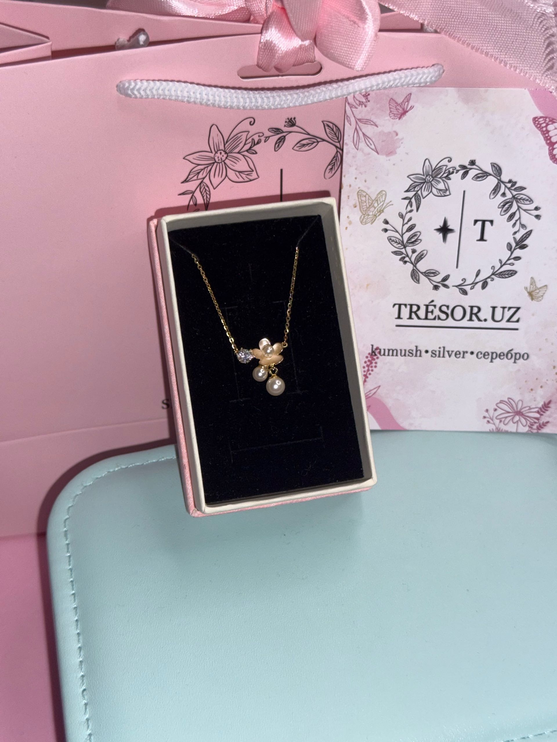 ц260 подвеска с золотым искусс жемчуг