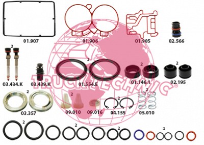 Ремкомплект воздушных крана BEYFREN 60.8030