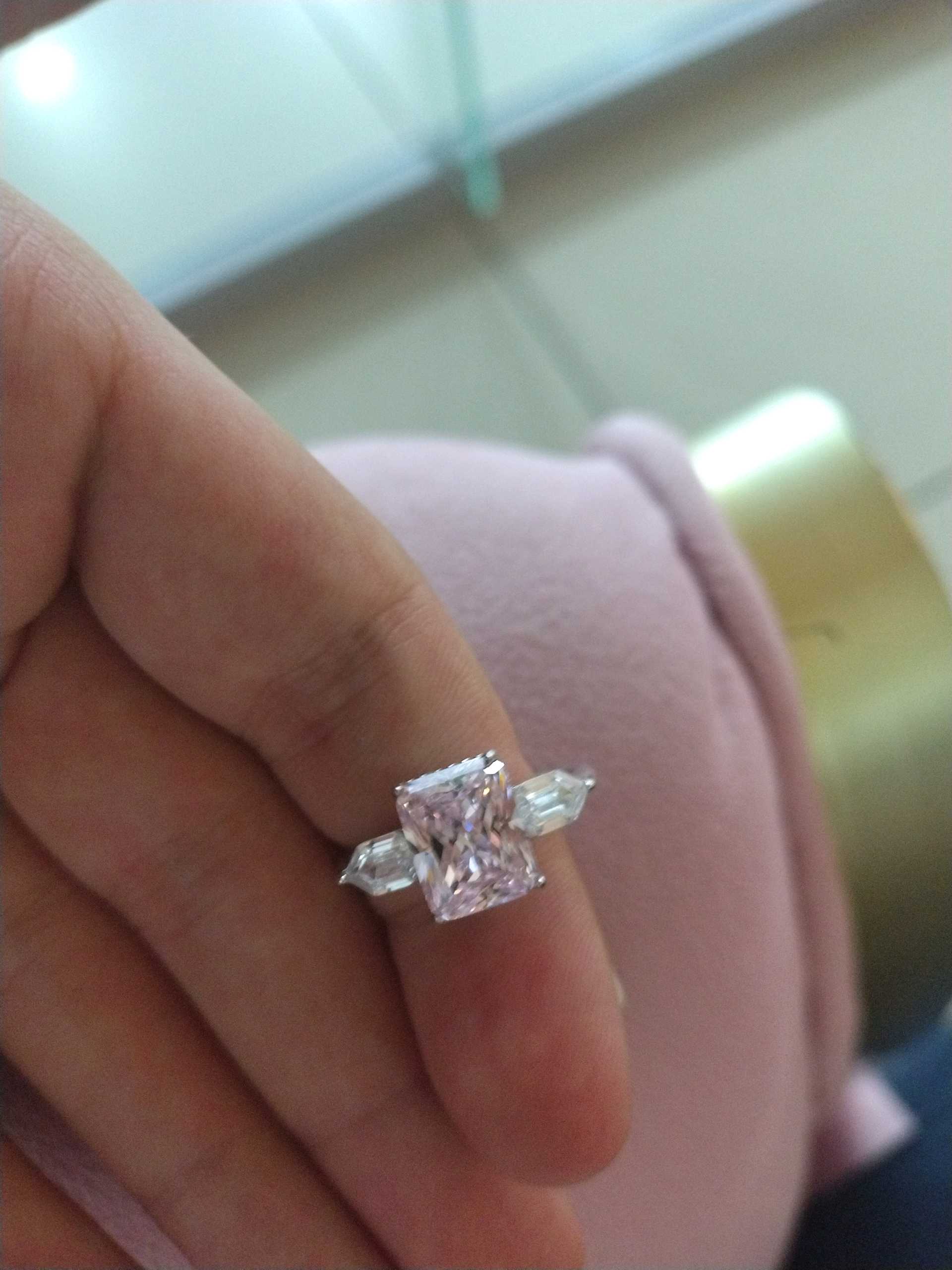 Кольцо розовый р19