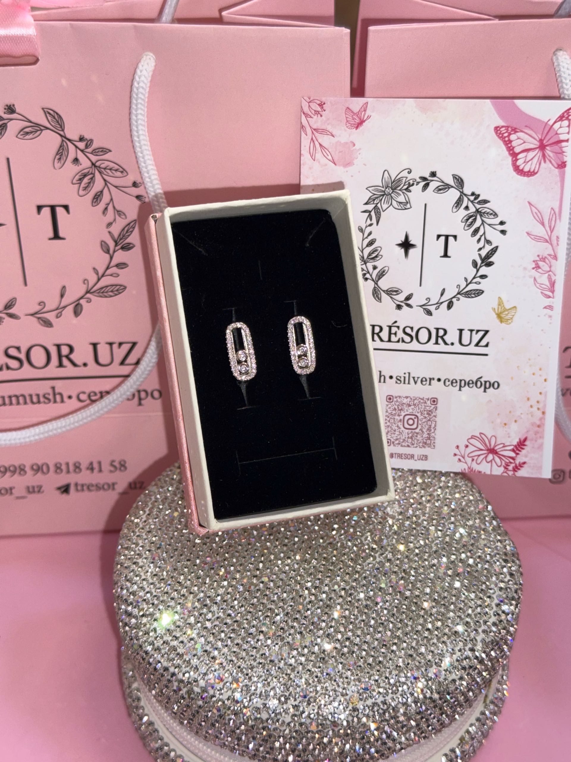 серьги с258 мессика подвижные