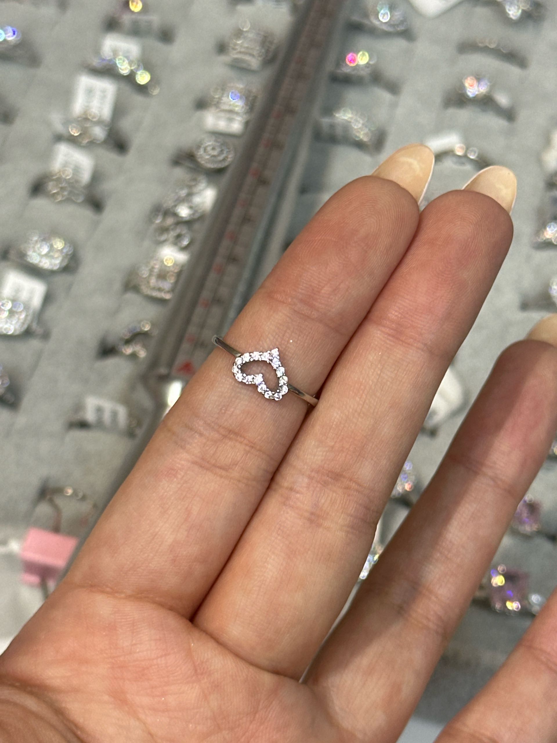 кольцо сердечко р16.5