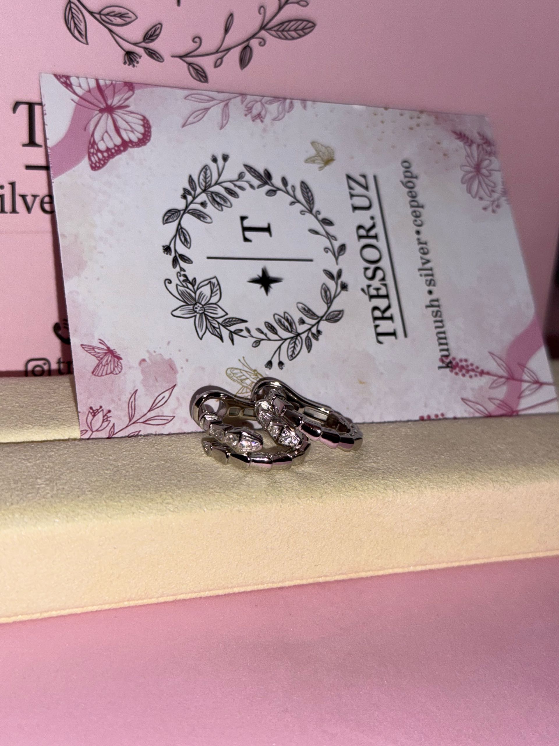 серьги булгари змейка