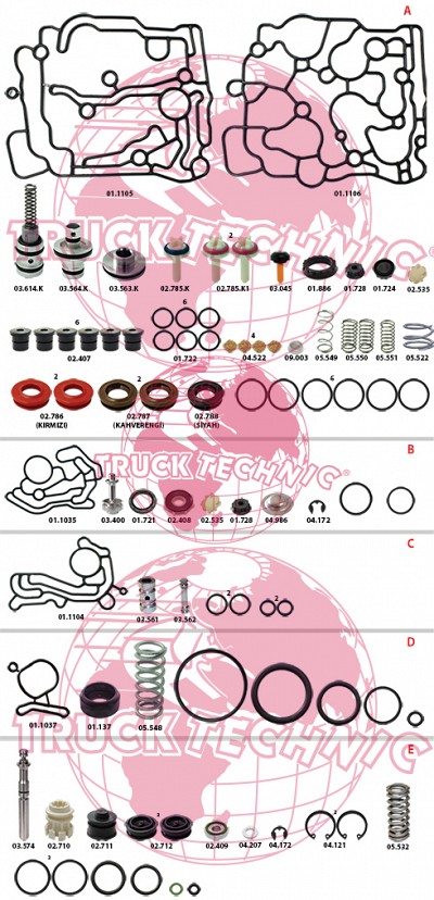 Ремкомплект воздушных крана BEYFREN 22.2007.F