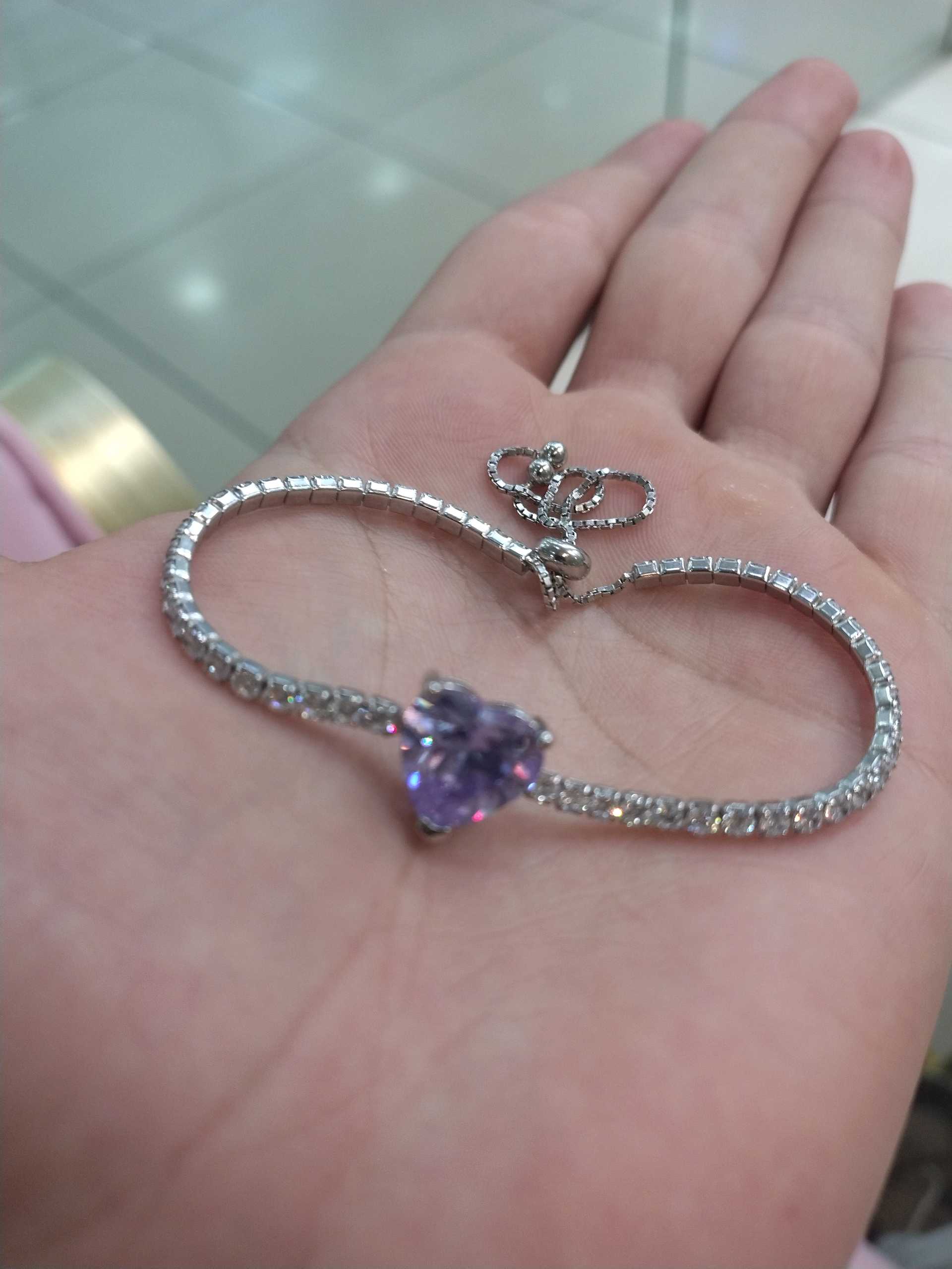 Браслет застежка фиолетовый