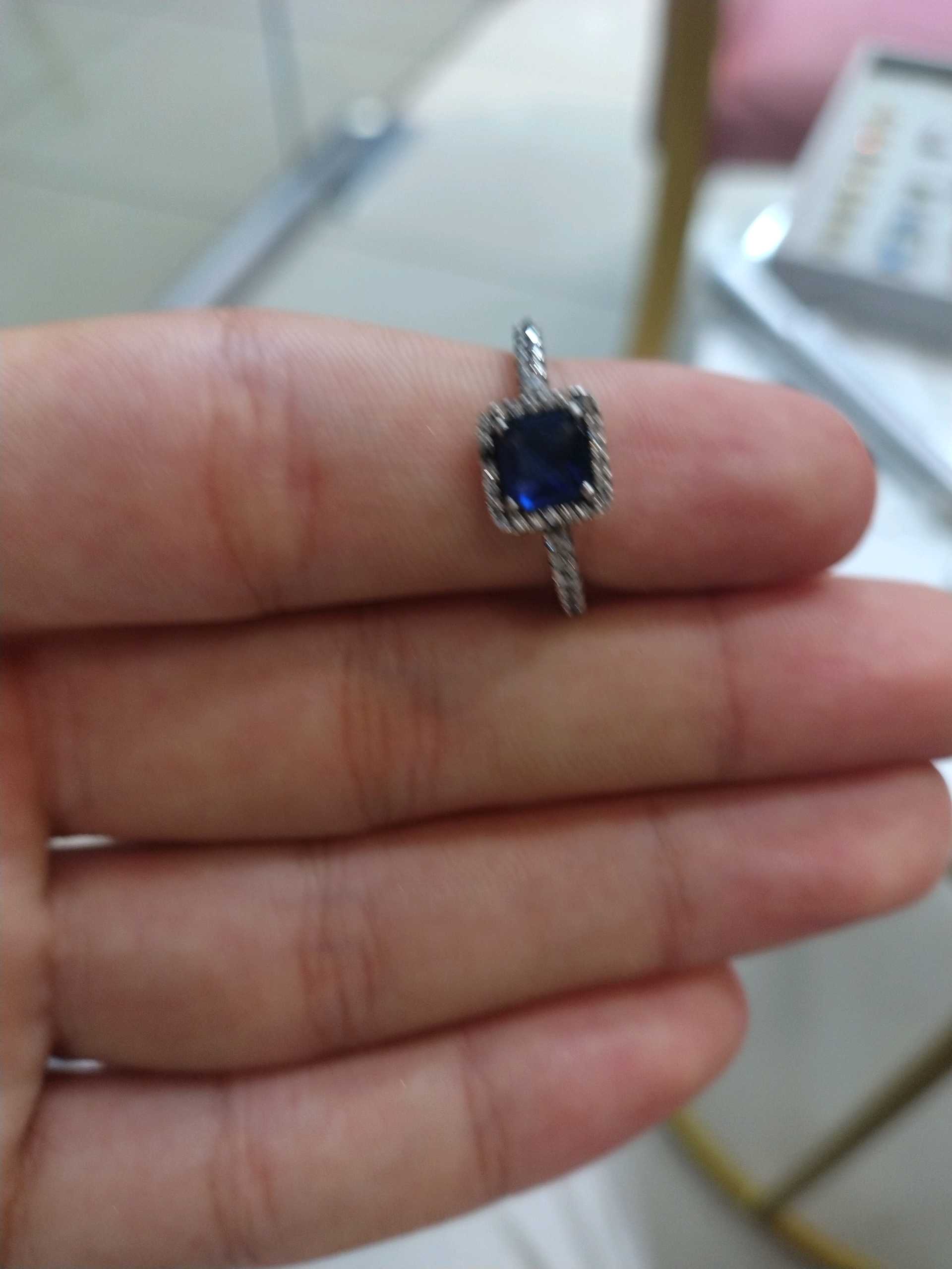 Кольцо синий р16.5