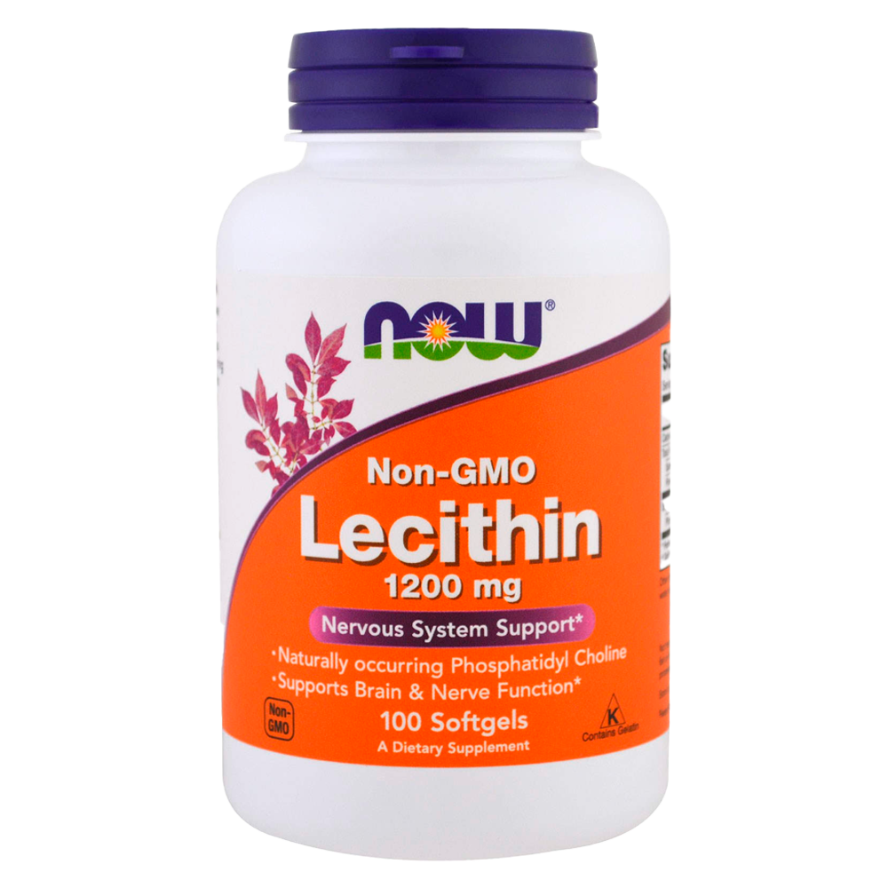 Лецитин Now Foods США 1200 мг 100 желатиновых капсул 