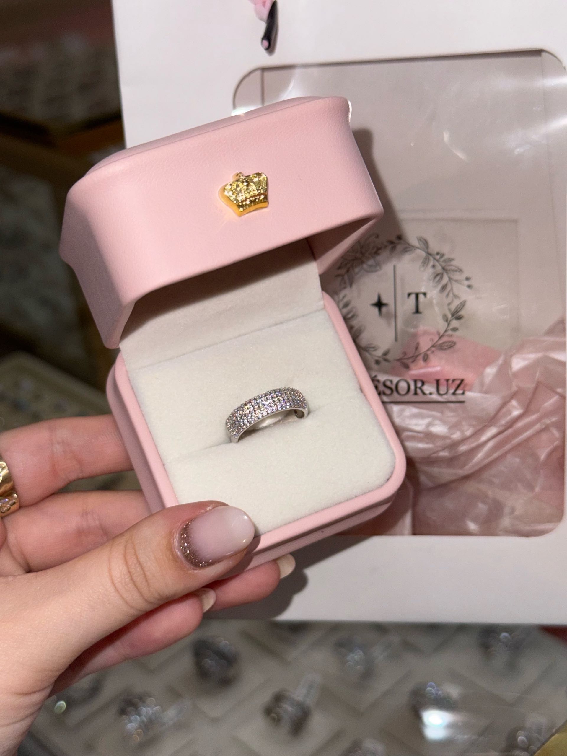 кольцо полудорожка толстая