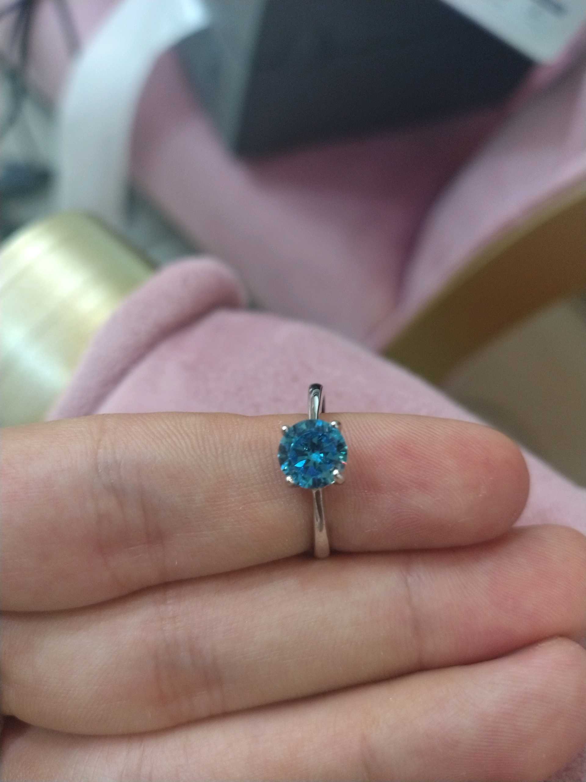 Кольцо голубой р18