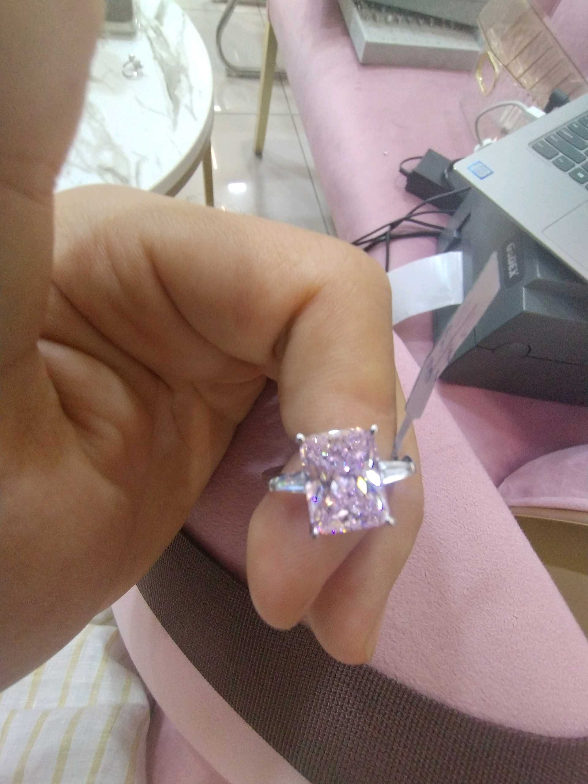 Кольцо розовый р17.5