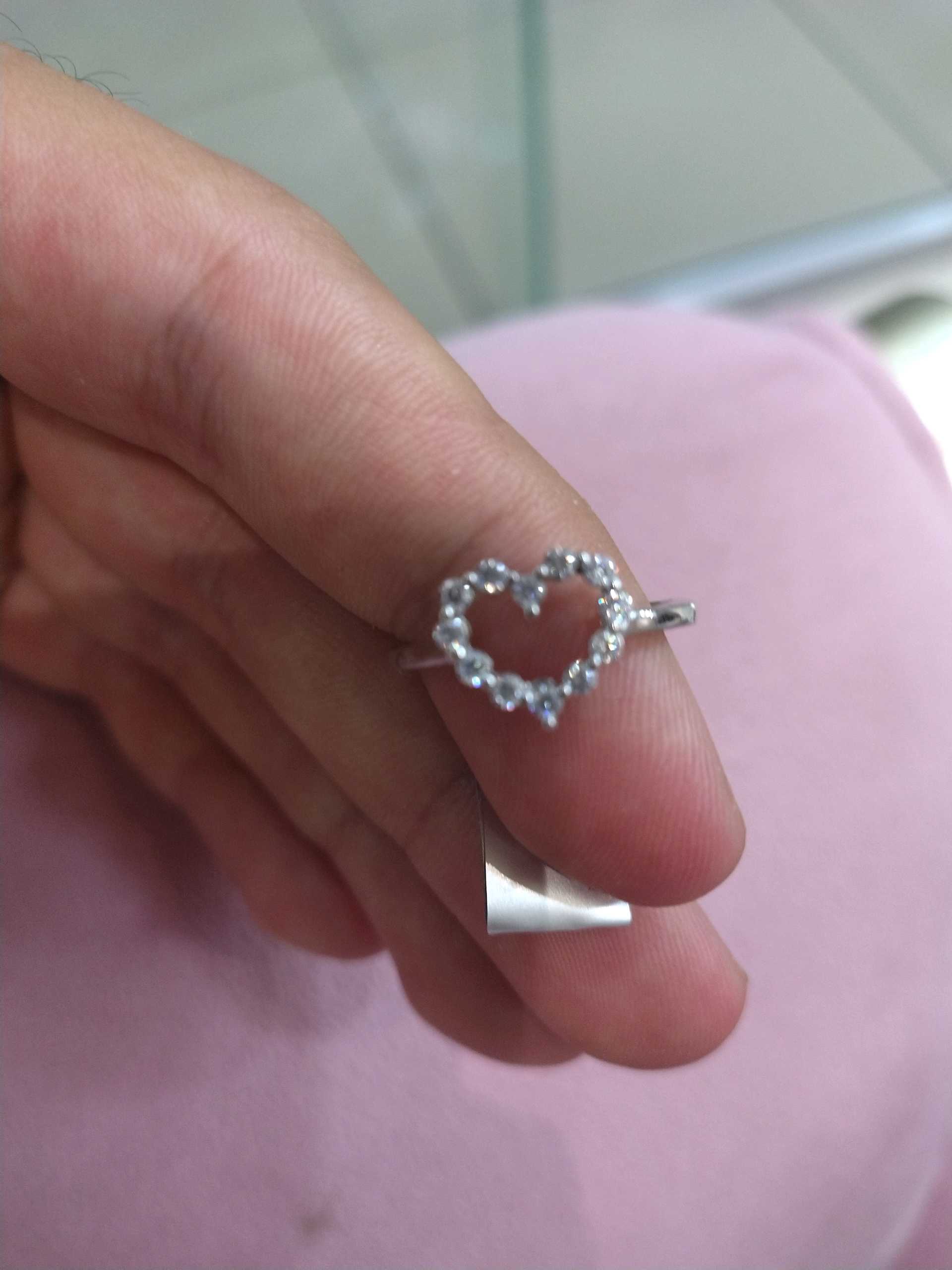Кольцо сердечко р17.5