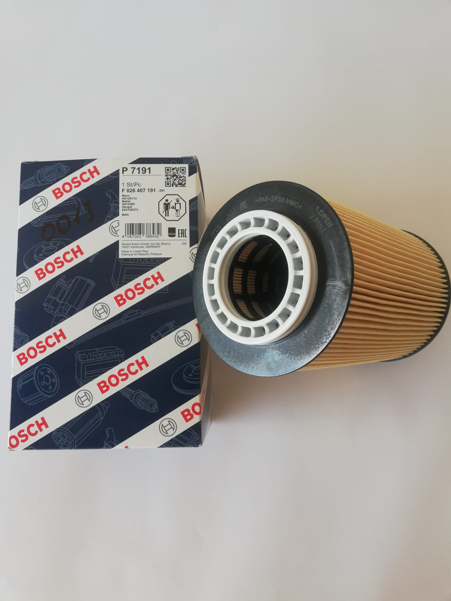 Масляный фильтр MAN E6 BOSCH F026407191 P7191