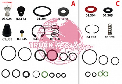 Ремкомплект воздушных крана BEYFREN 50.2001.3