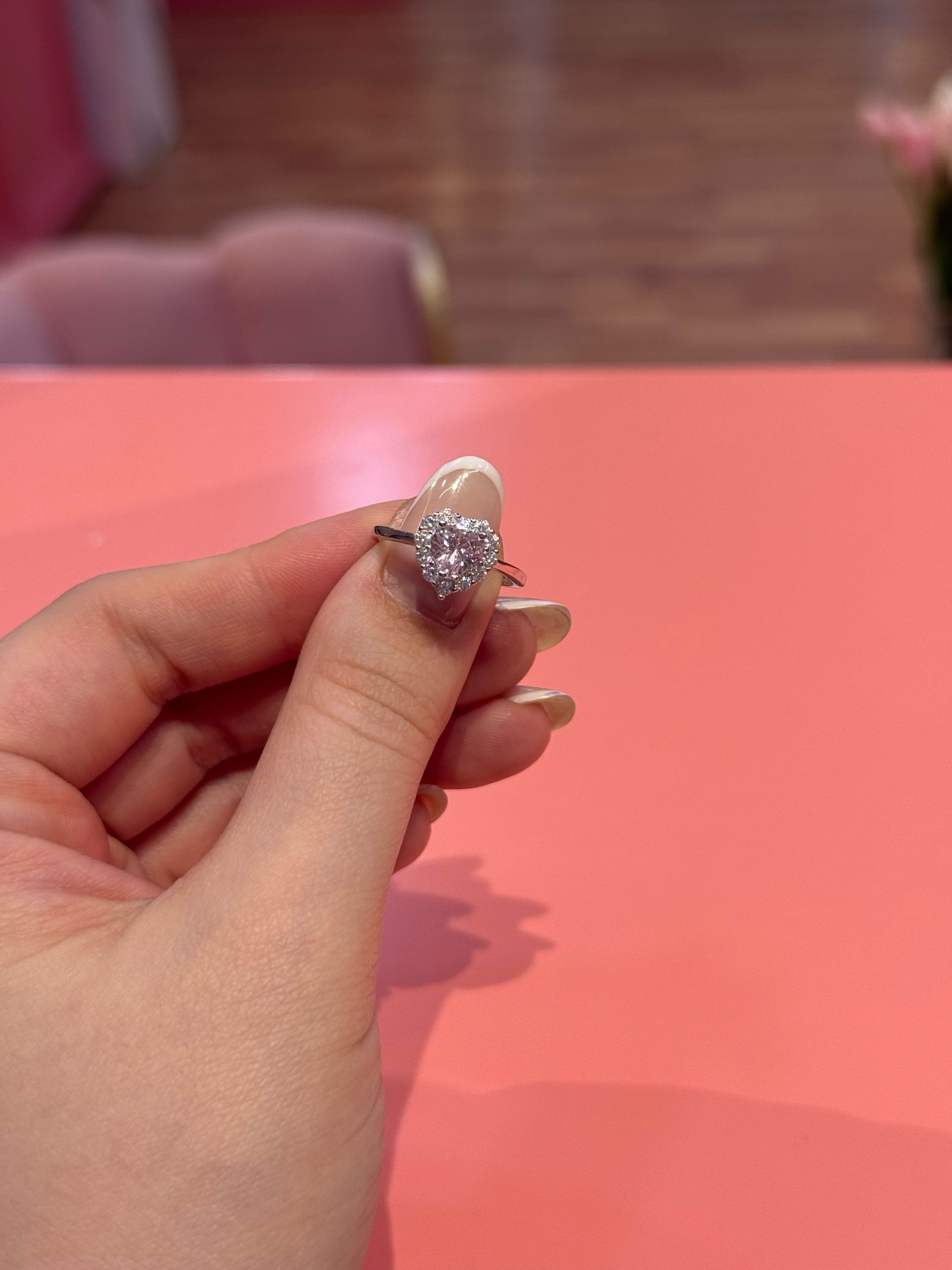 кольцо к508 розовый 16,5-18