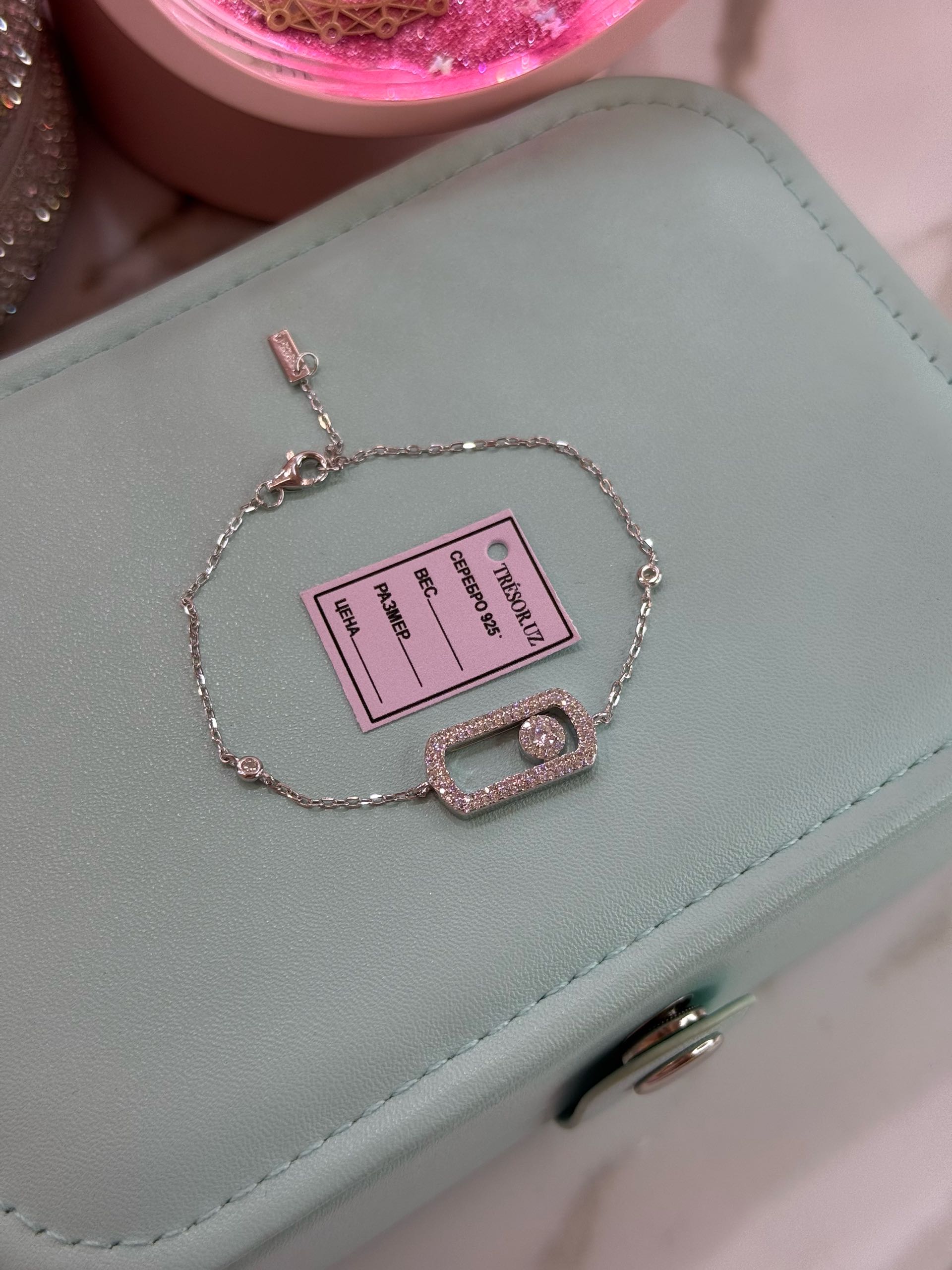 браслет мессика подвижный один камушек